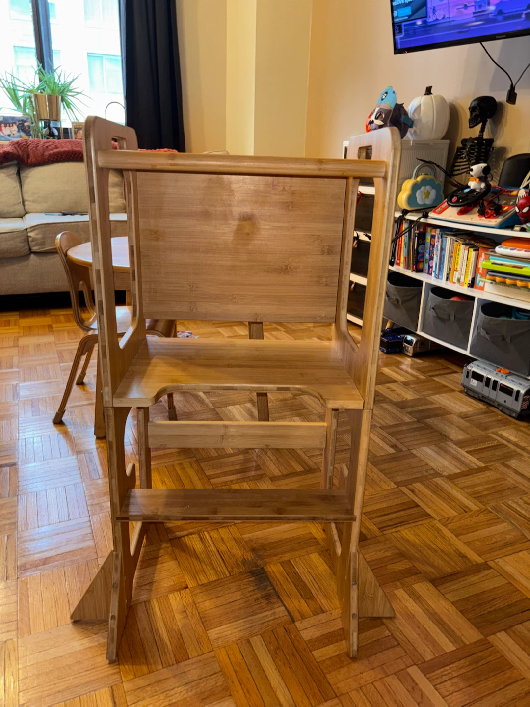 Convertible Bamboo Toddler Learning Tower and Chalkboard - photo 3