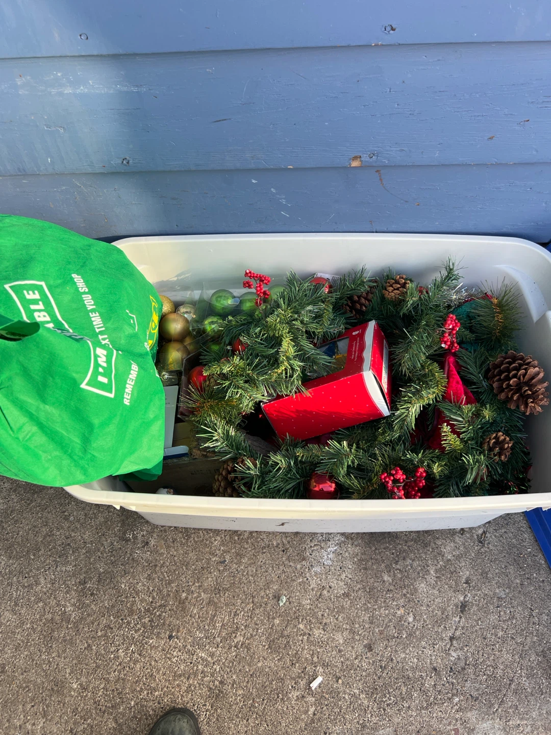 Christmas Decor and Wreath Bin