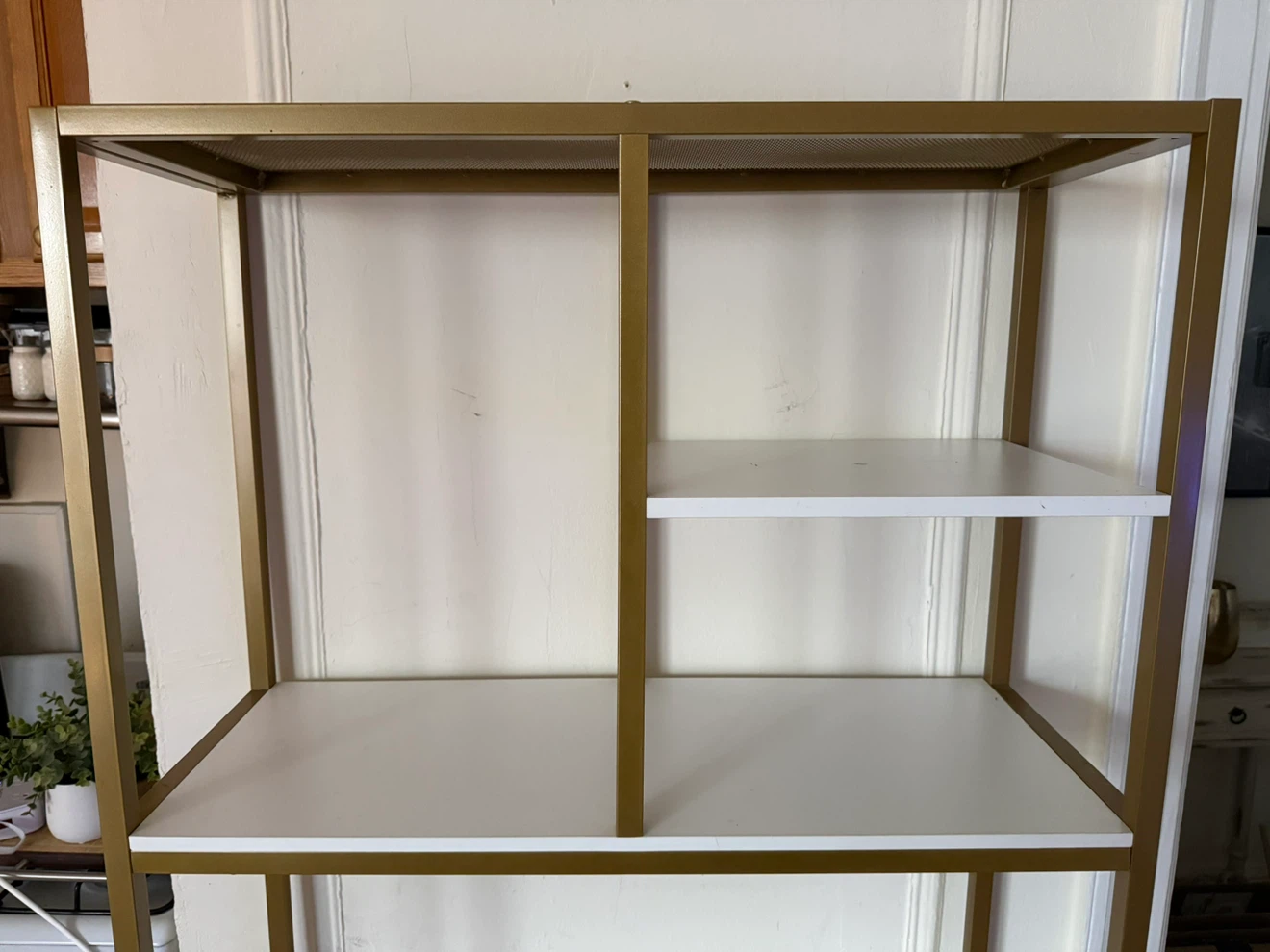 Gold and White Metal Display Shelf - photo 2
