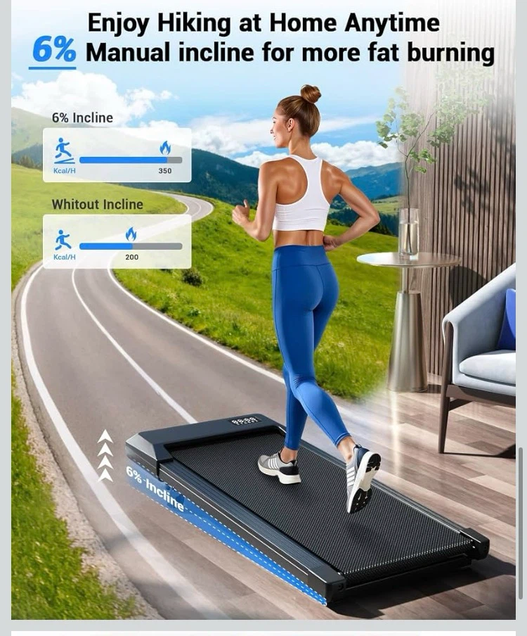 Under Desk Treadmill with Smart App and 6% Inclin - photo 4
