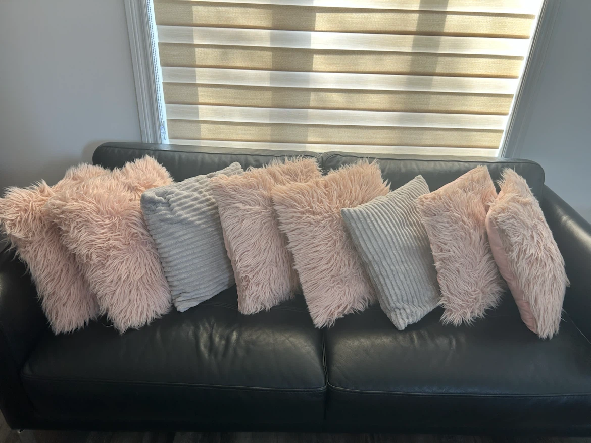 Assorted decorative pillows