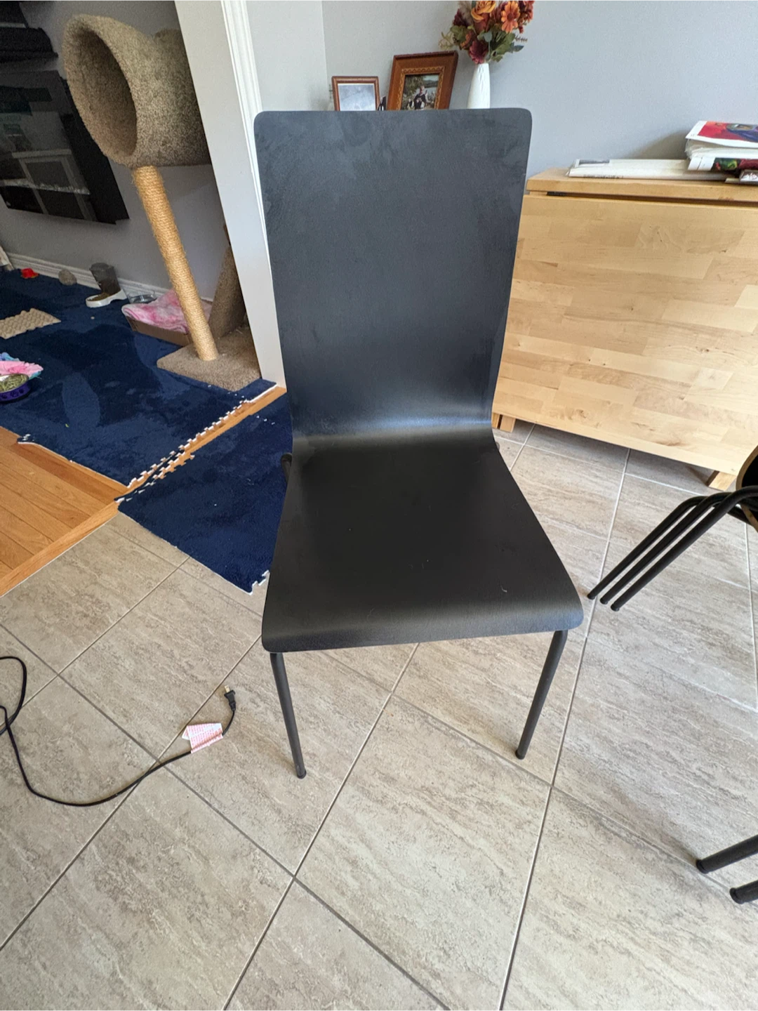 Set of 4 Black Modern Dining Chairs - photo 2