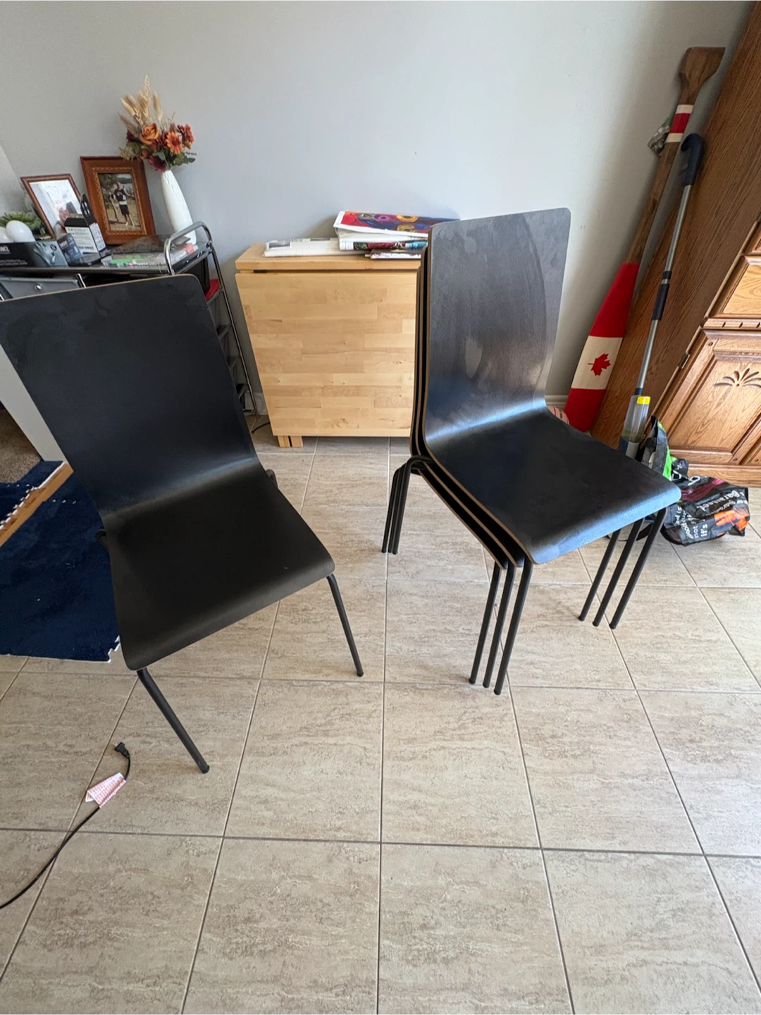 Set of 4 Black Modern Dining Chairs - photo 3