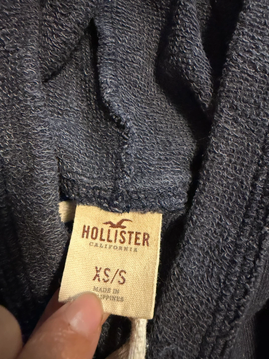 Hollister Navy Blue Cropped Hoodie - photo 2