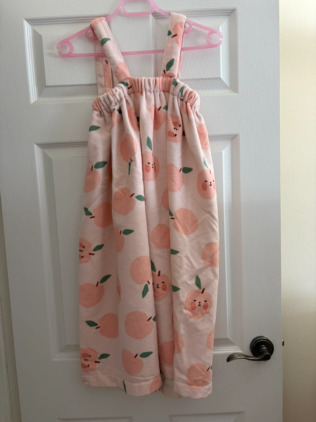 Peach Print Bath Towel Wrap