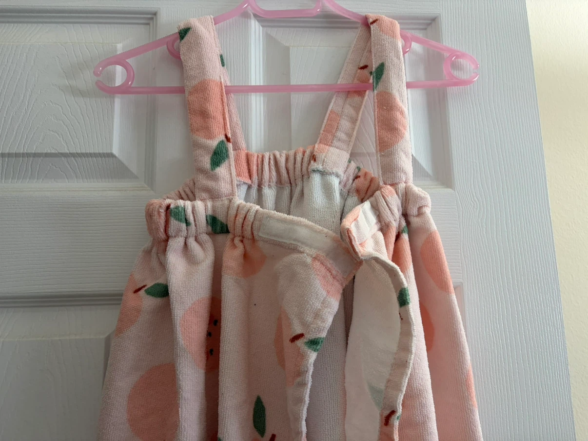 Peach Print Bath Towel Wrap - photo 3