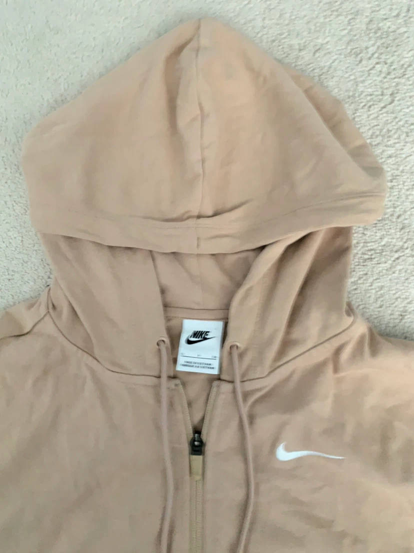 Nike Beige Full-Zip Hoodie size s fits like m - photo 2
