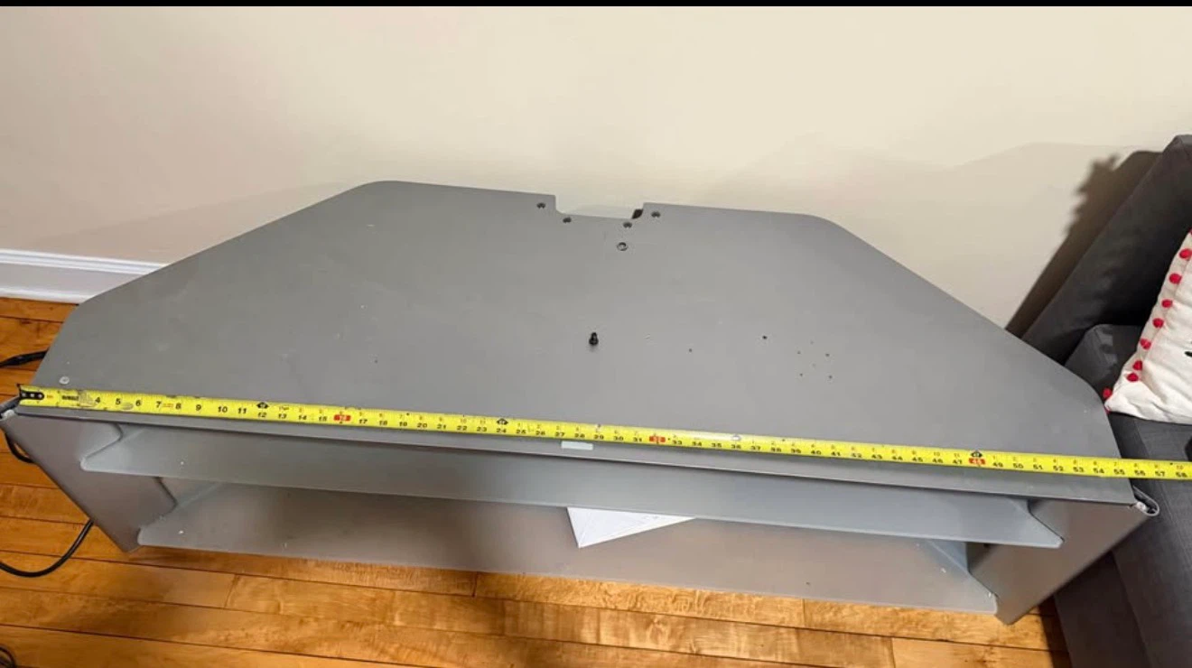 Gray Corner TV Stand