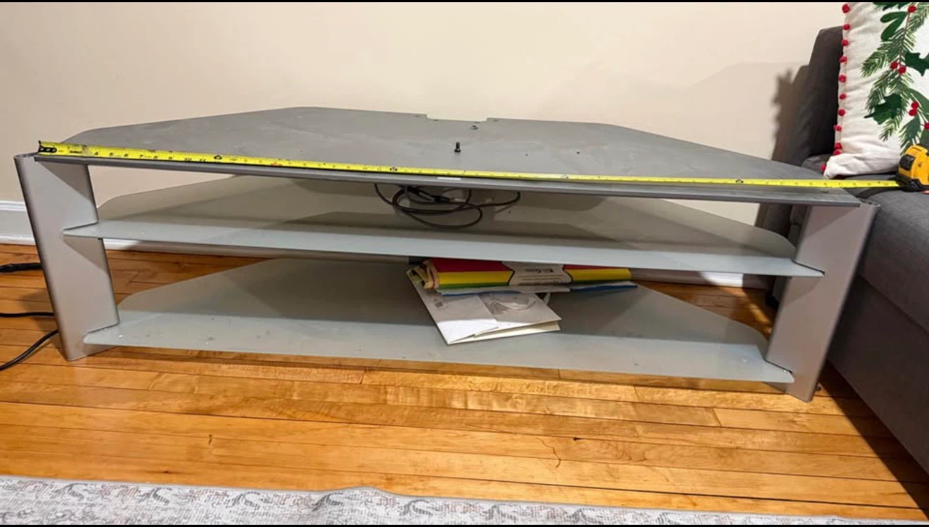 Gray Corner TV Stand - photo 2