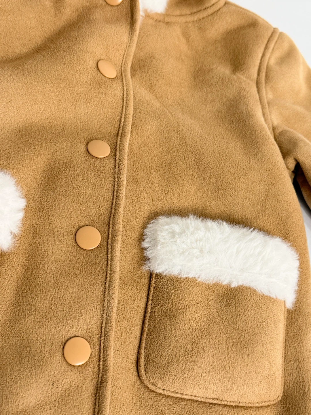Joe Fresh Tan Faux Suede Coat 12-18m - photo 2