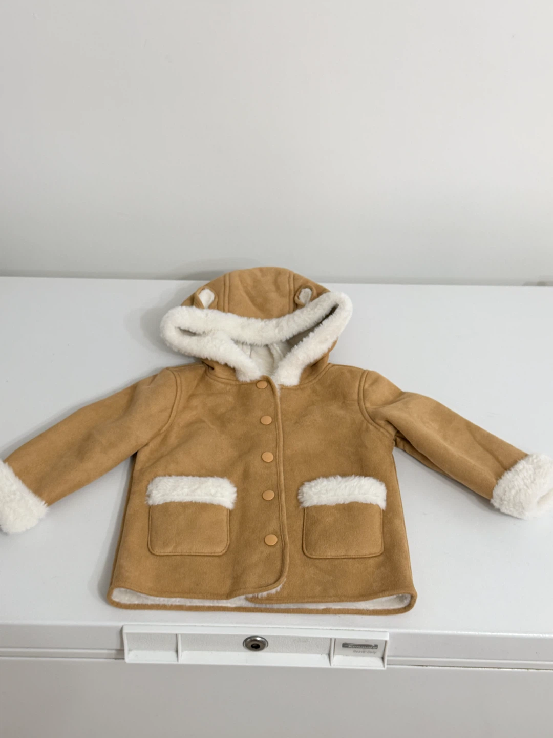 Joe Fresh Tan Faux Suede Coat 12-18m - photo 4