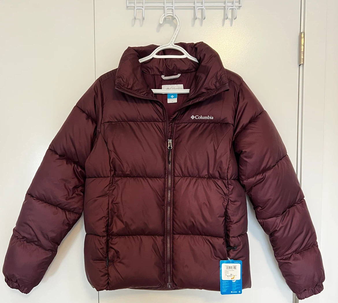 Columbia burgundy Puffer Jacket unisex