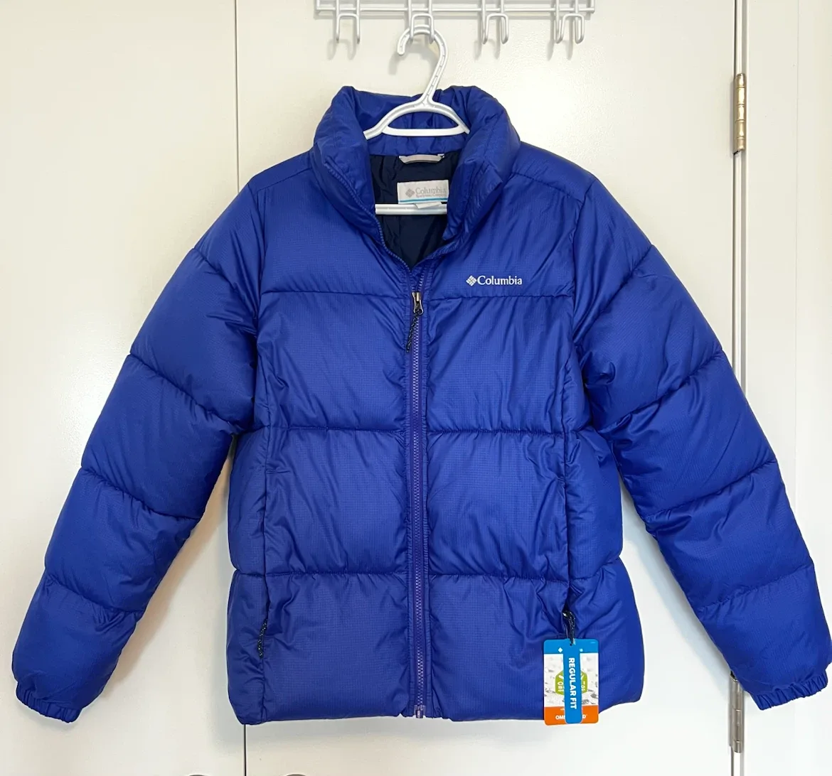 Columbia Blue Puffer Jacket unisex