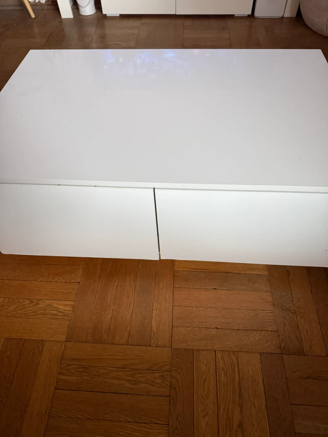 White Minimalist Coffee Table - photo 2