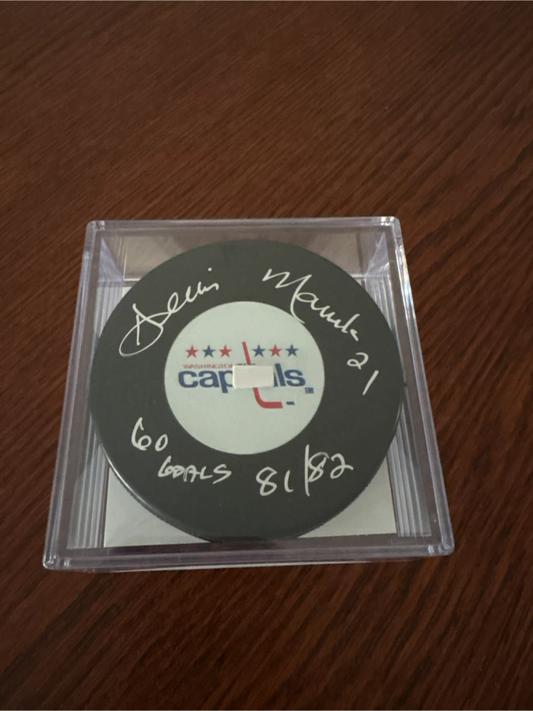 Washington Capitals Dennis Maruk Signed Hockey Puck