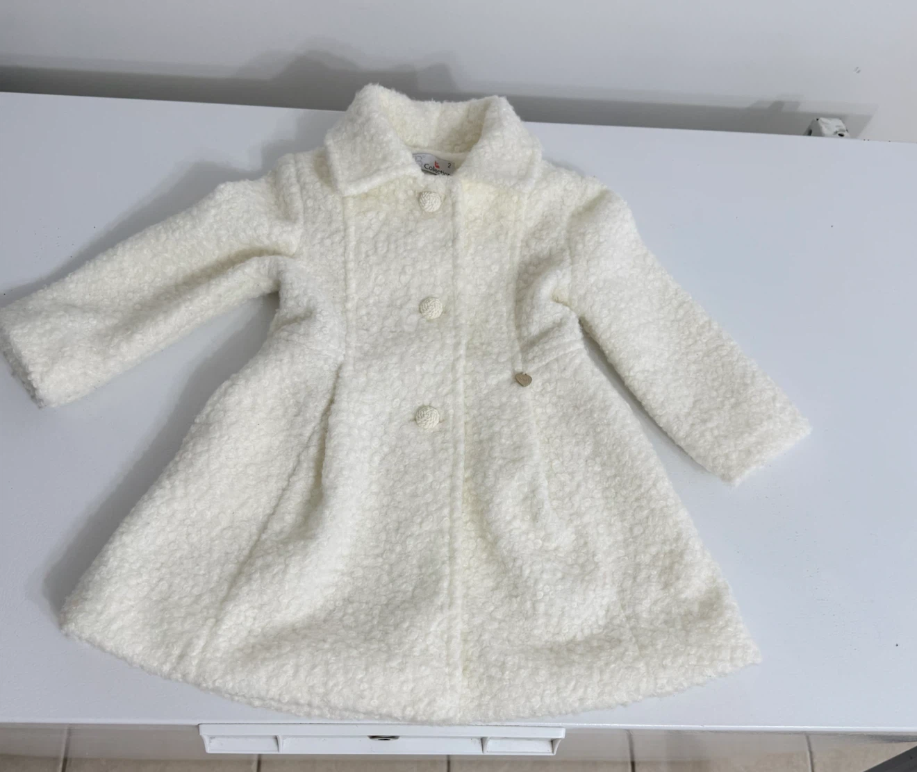 Girls'Bouclé Dress Coat /Winter Jacket M&B Collection - photo 4
