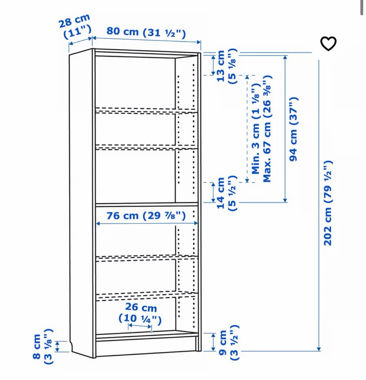 IKEA Billy book shelf in white - photo 2