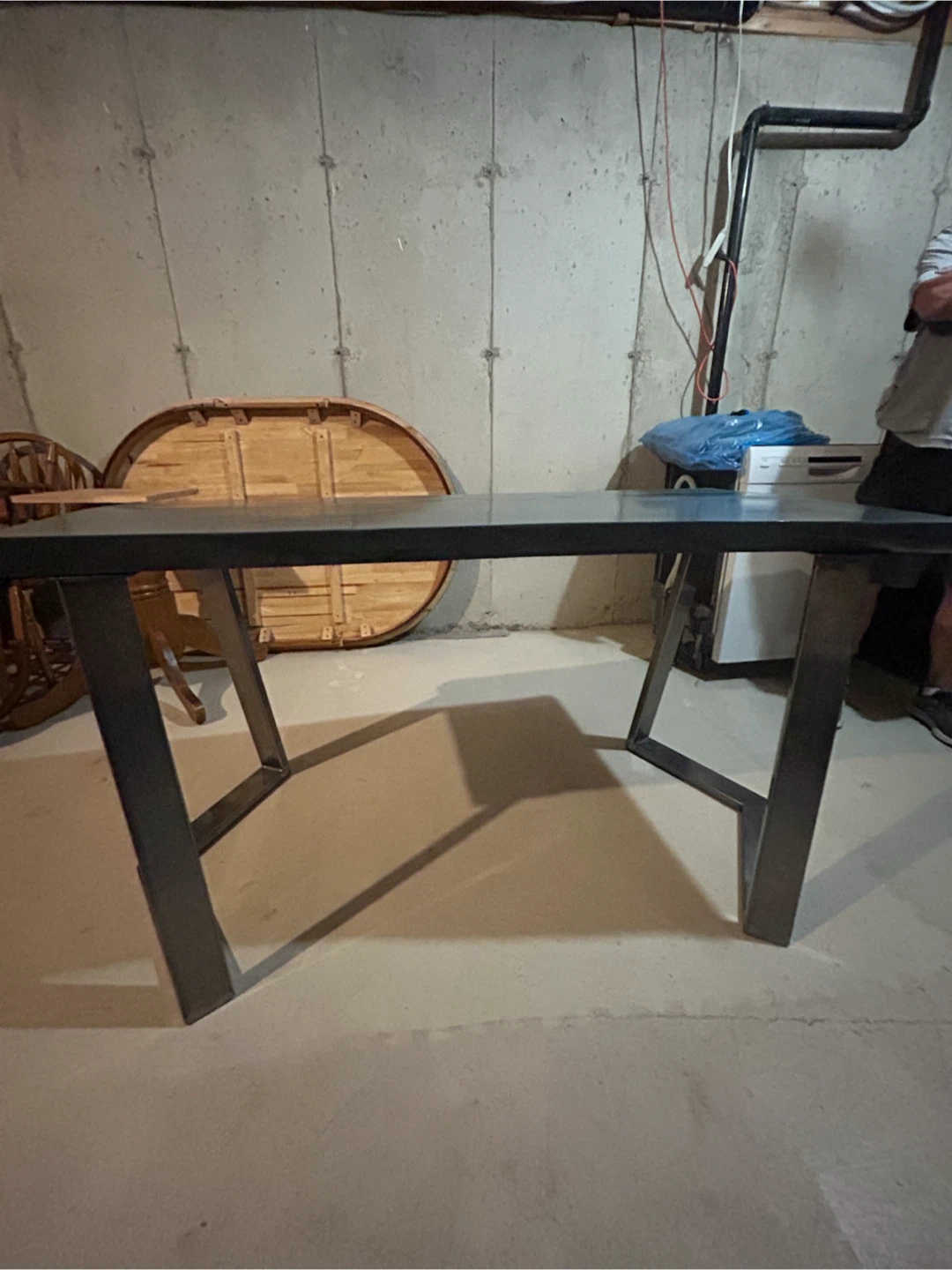 Custom made Live Edge Metal Leg Desk - photo 2