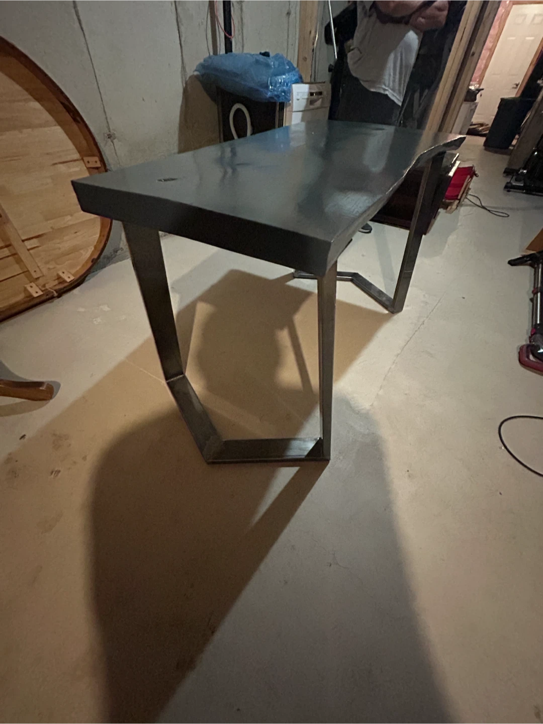 Custom made Live Edge Metal Leg Desk - photo 3