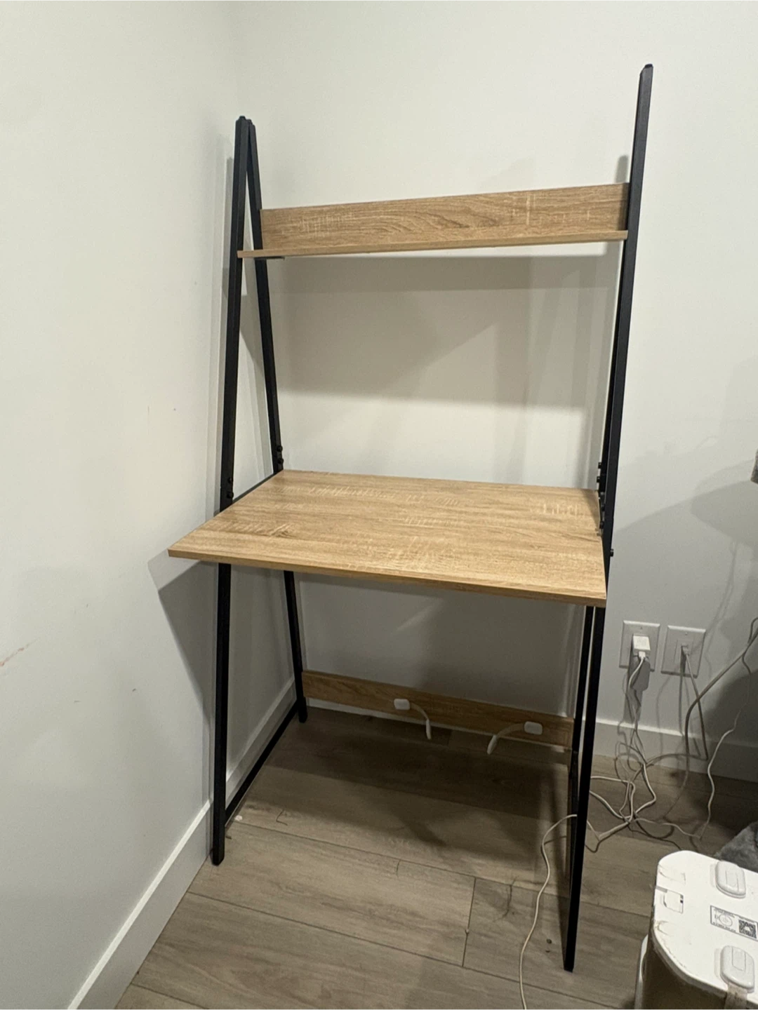 Ladder Desk with Shelf