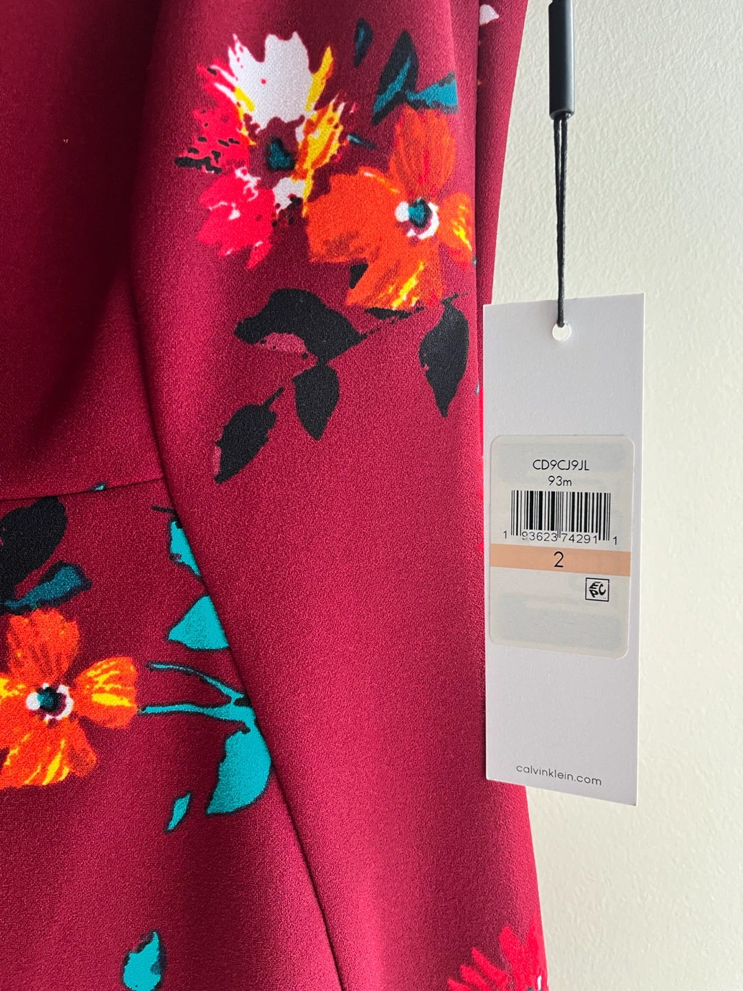 Calvin Klein Floral Print Fitted Dress Size US2 - BNWT - photo 2