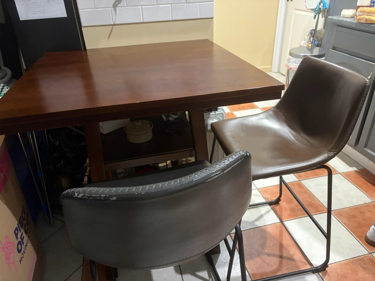 Wooden Dining Table with Shelving - photo 5