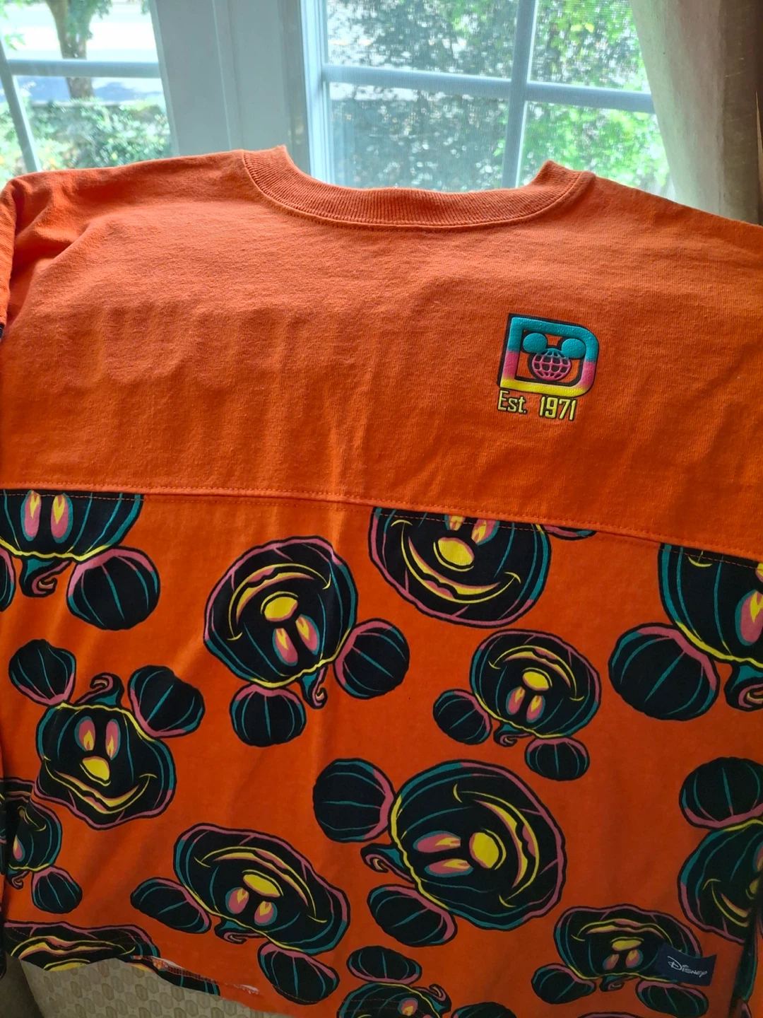 Youth Disney Halloween sweatshirt with Mickey pumpkins