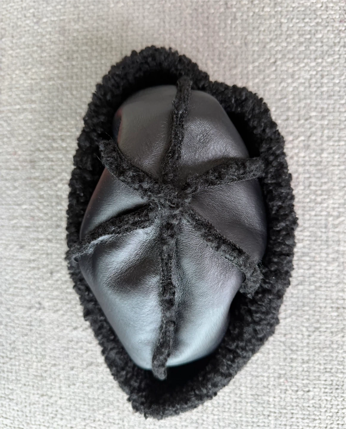 Zara Black Faux Shearling Aviator Trapper Ear Flap Winter Hat S - photo 2