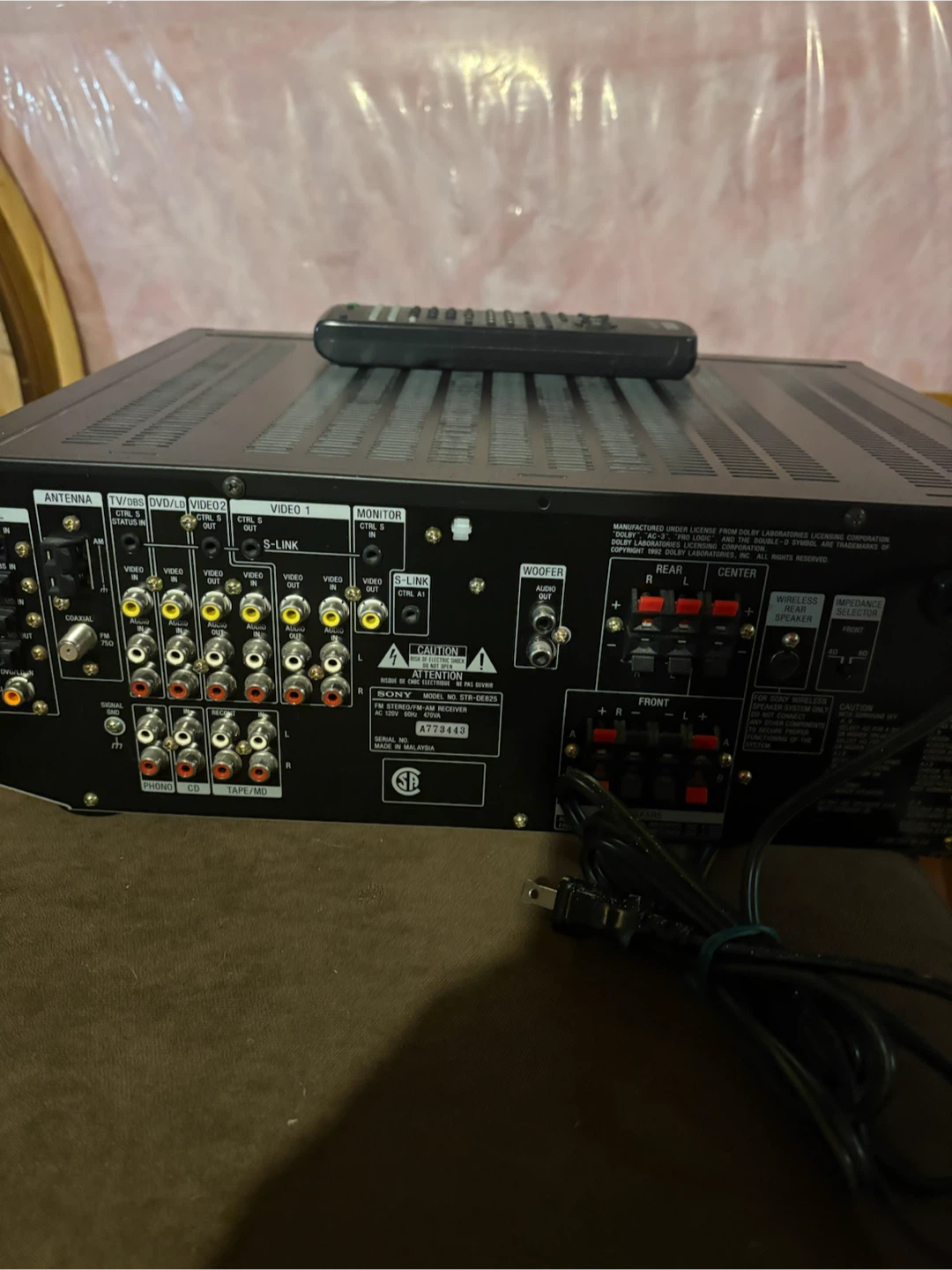 Sony STR-DE825 AV Receiver with Remote - photo 4