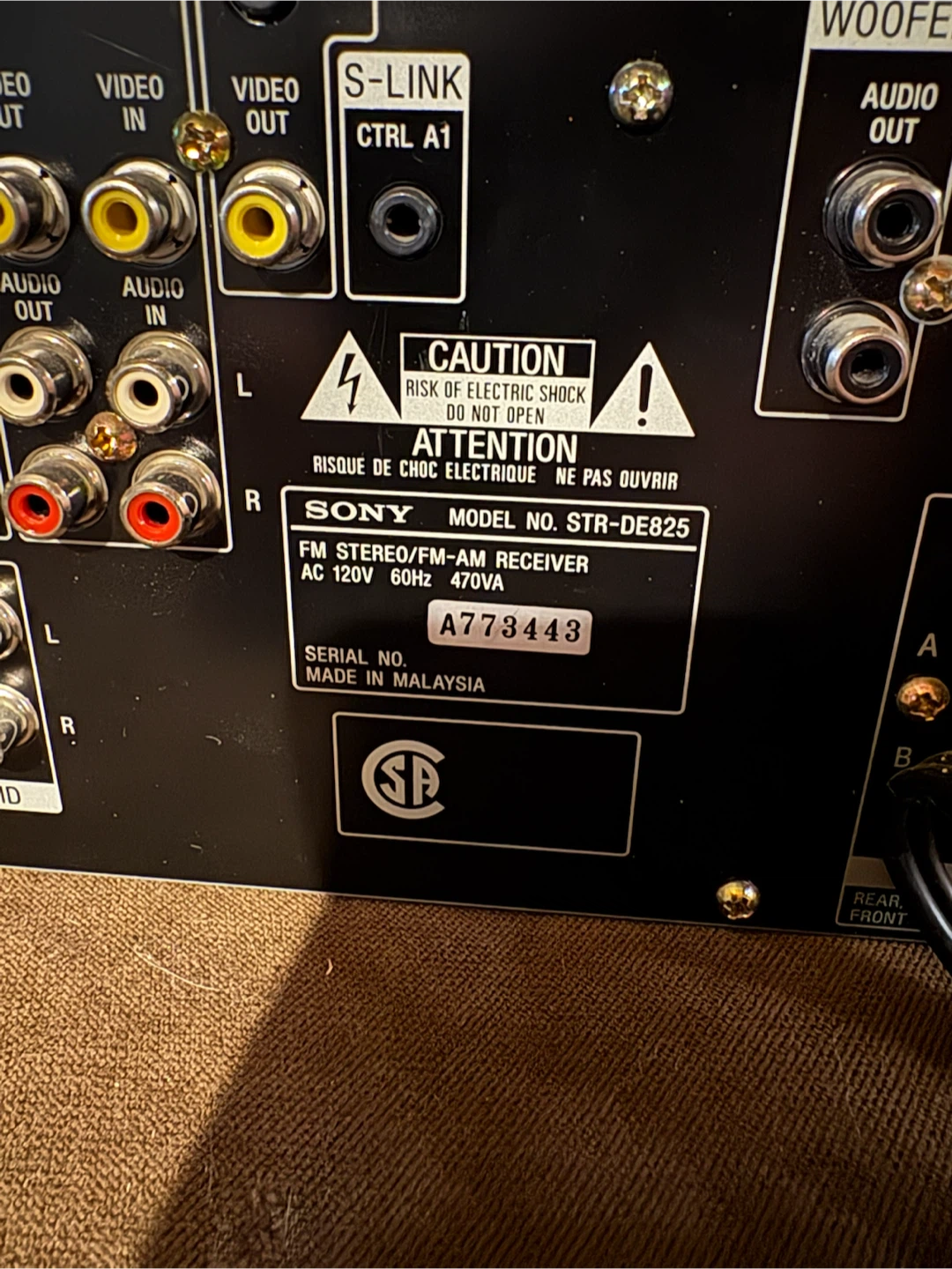 Sony STR-DE825 AV Receiver with Remote - photo 5