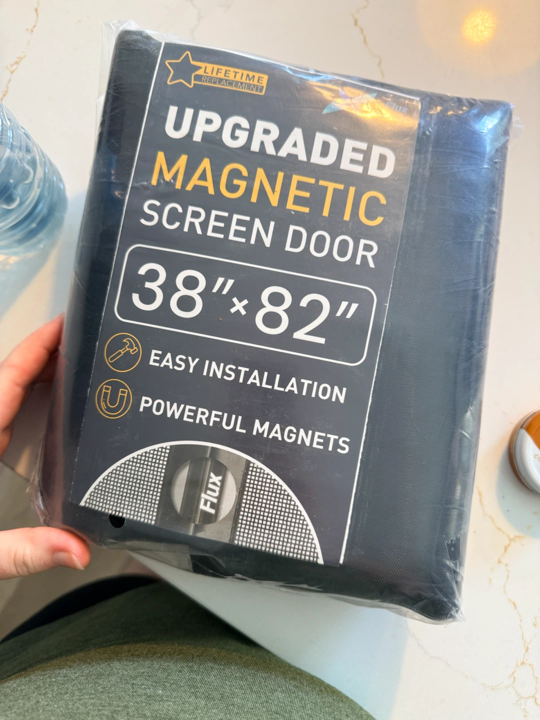 Black Magnetic Mesh Screen Door