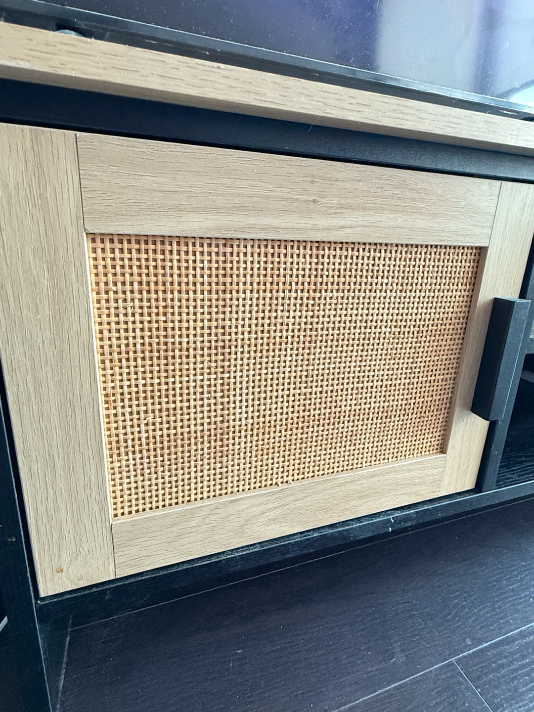 Oak and Black Media Console - photo 2