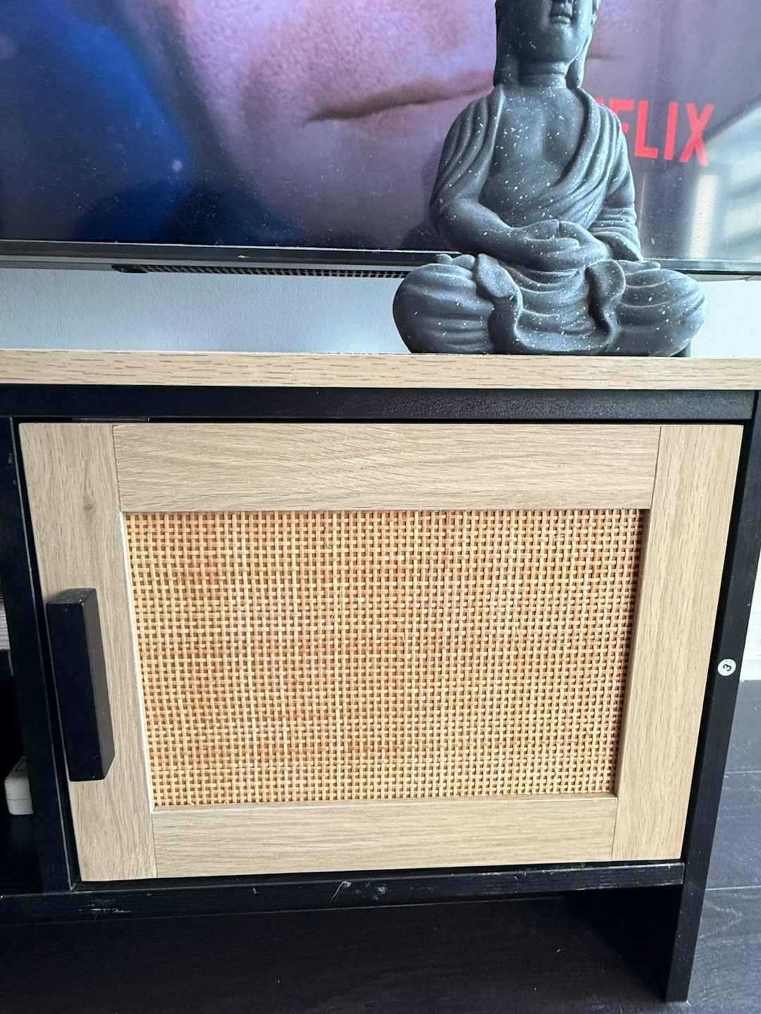 Oak and Black Media Console - photo 4