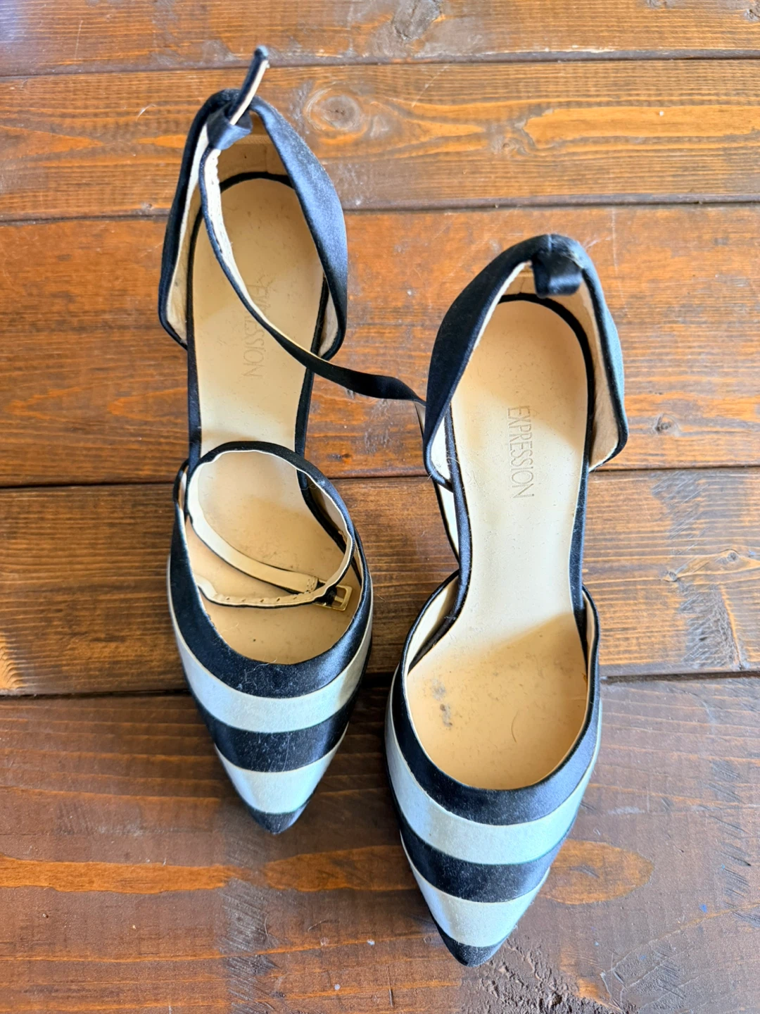 Expression Striped Black and White Heels - photo 2