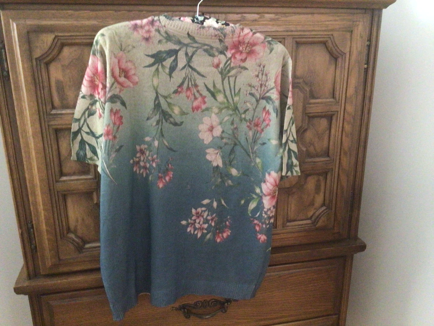 Short sleeve floral knit sweaters - photo 4