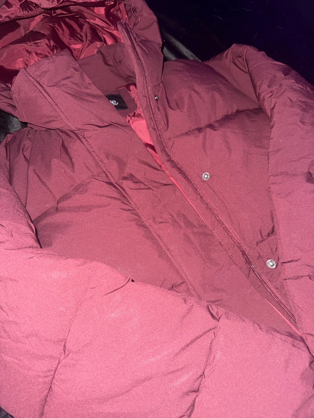 George Women's Puffer Jacket - Burgundy - photo 3