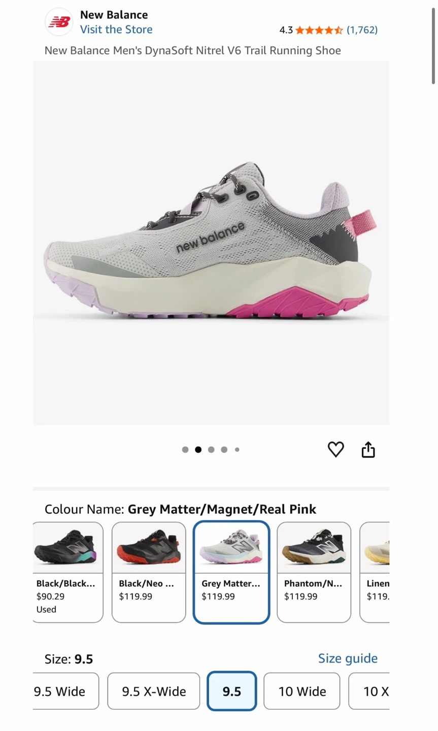 New Balance DynaSoft Nitrel V6 Trail Running Shoes 9.5 Woman - photo 2