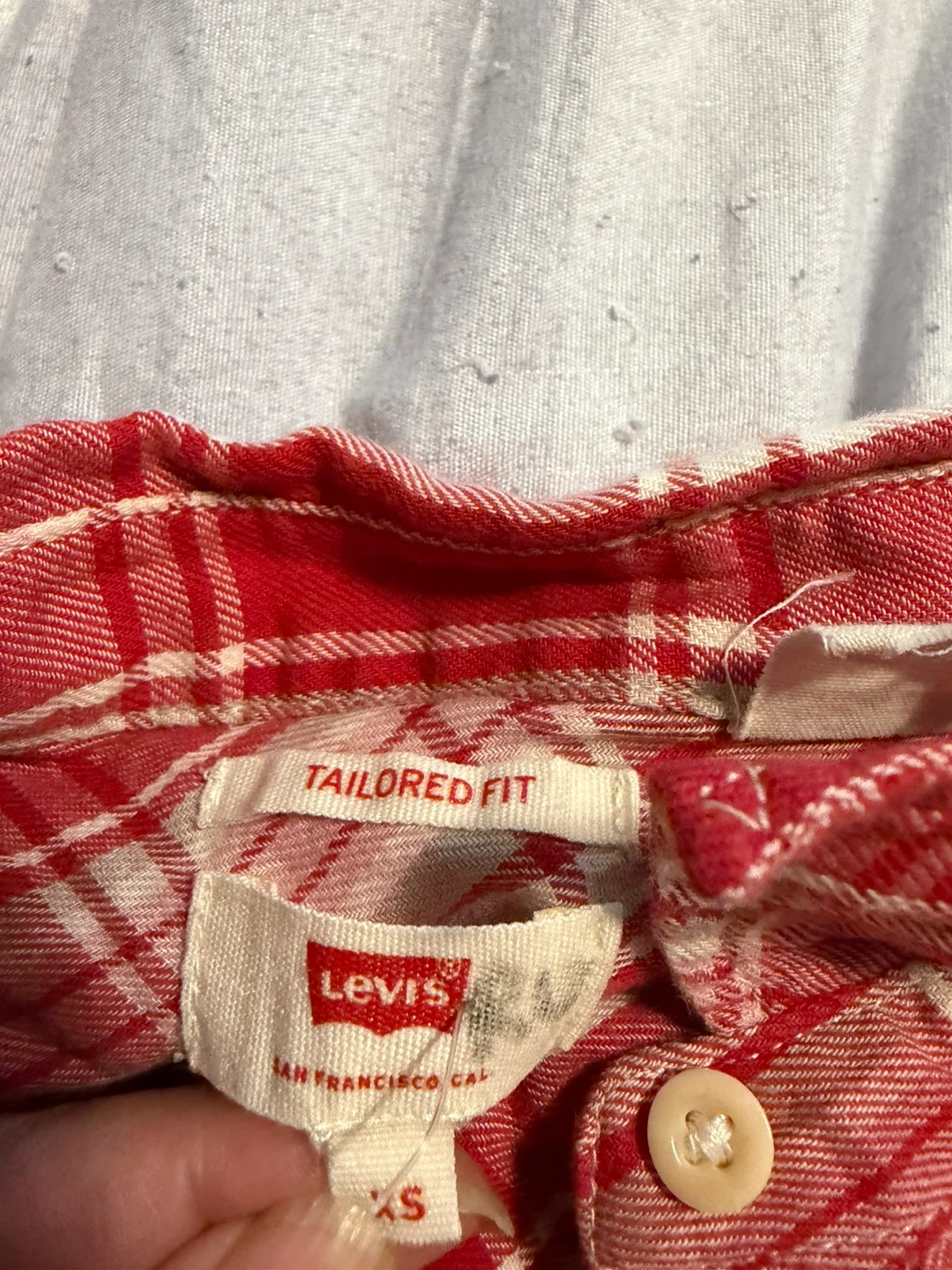 Levi's Red Plaid Shirt Tailored Fit - photo 2