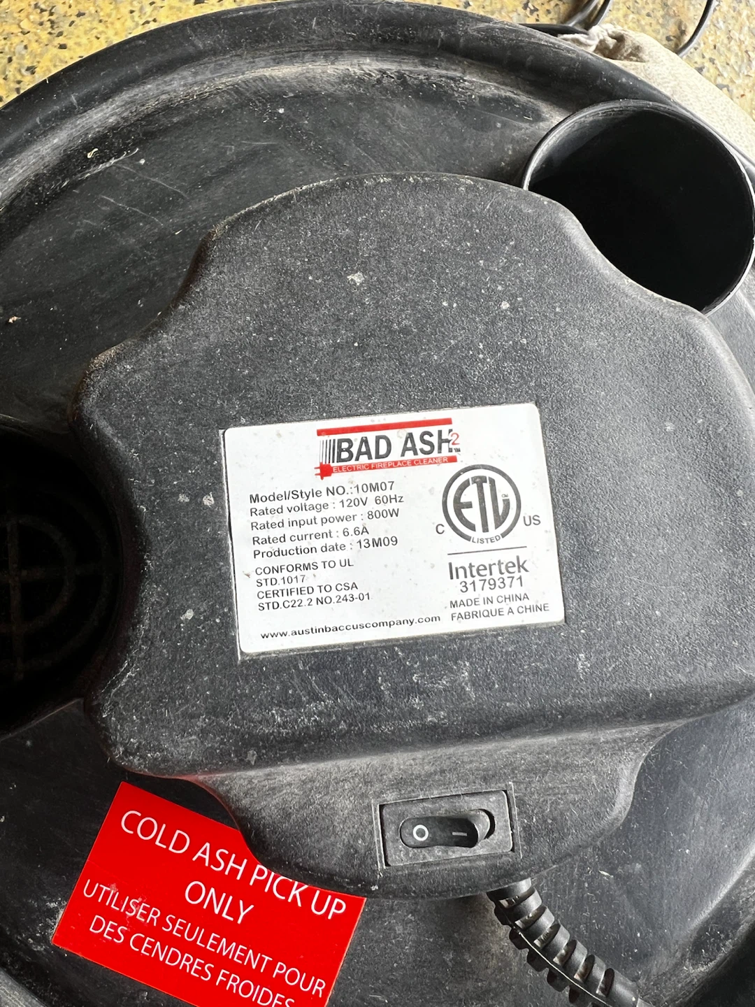 Bad Ash 2 Electric Fireplace Cleaner - photo 3