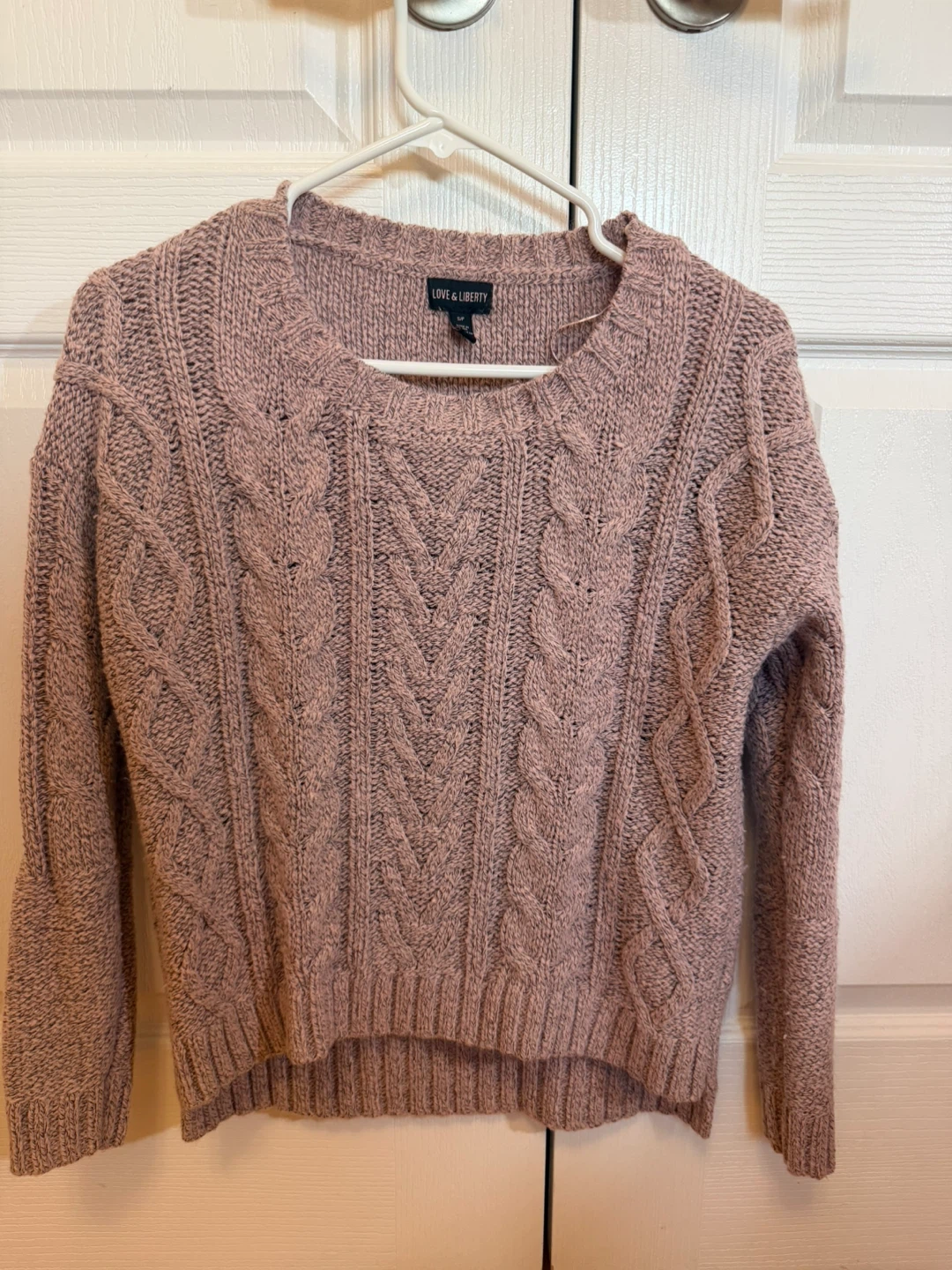 Love & Liberty Cable Knit Sweater - Size S