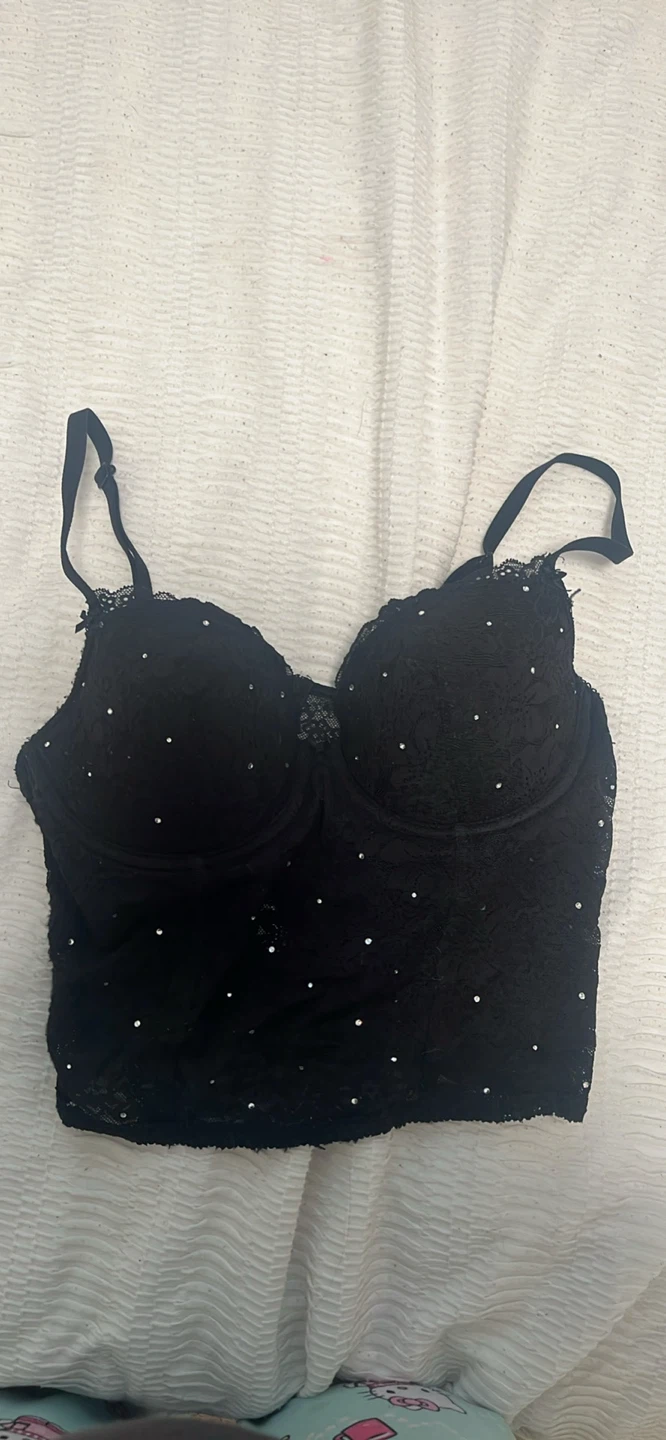 Victoria's Secret Pink Rhinestone Bustier Top