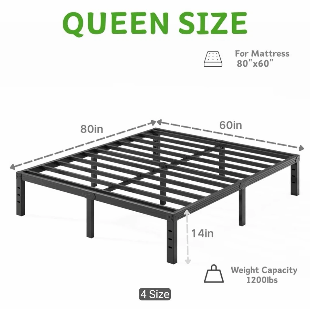 Queen Size Metal Bed Frame