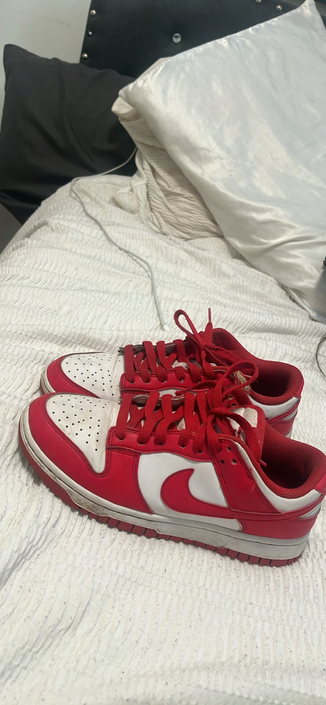 Nike Dunk Low Red and White Sneakers
