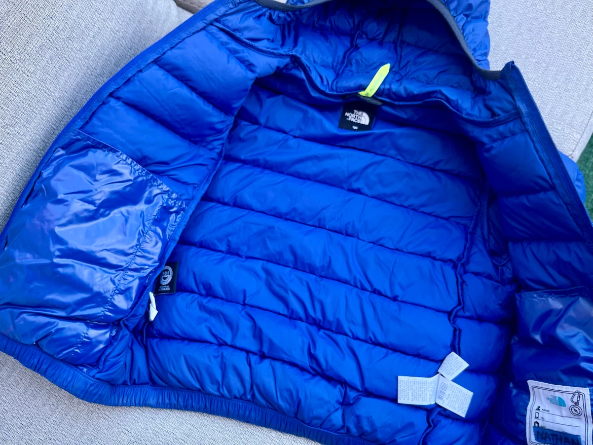 The North Face Blue Kids Hooded Puffer Jacket