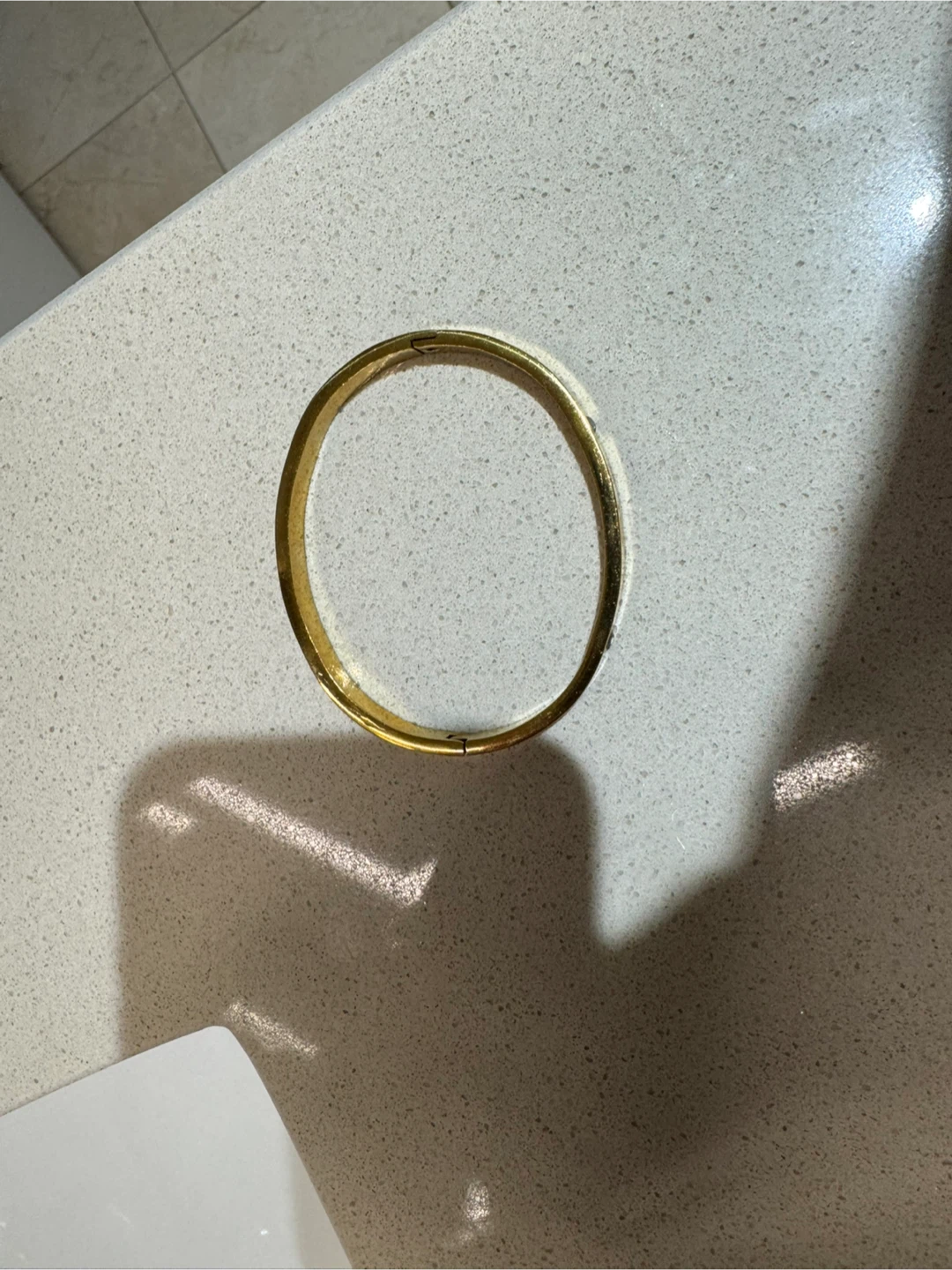 Gold-Tone Hinged Bangle Bracelet - photo 2