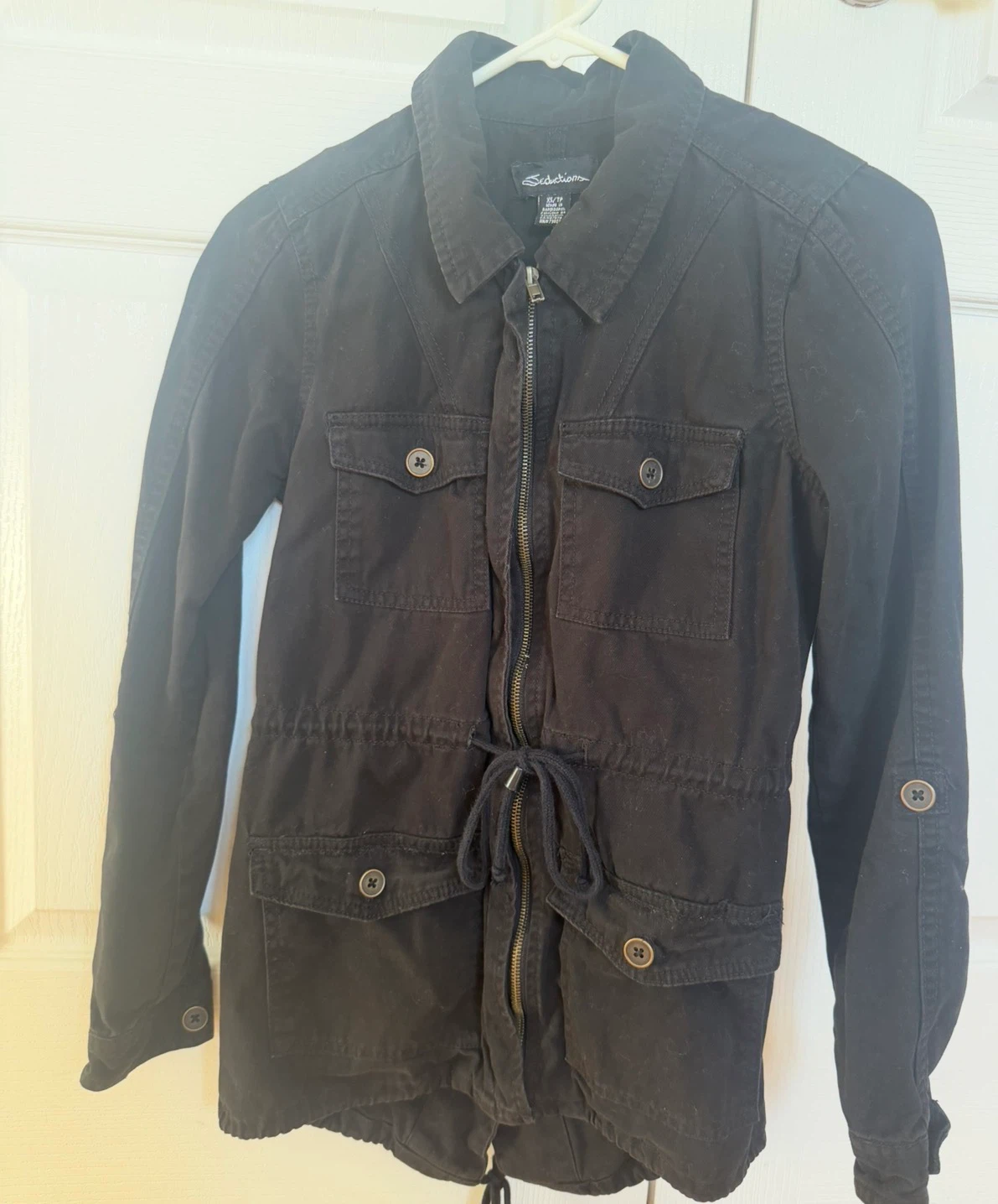 Seductions black utility jacket XS