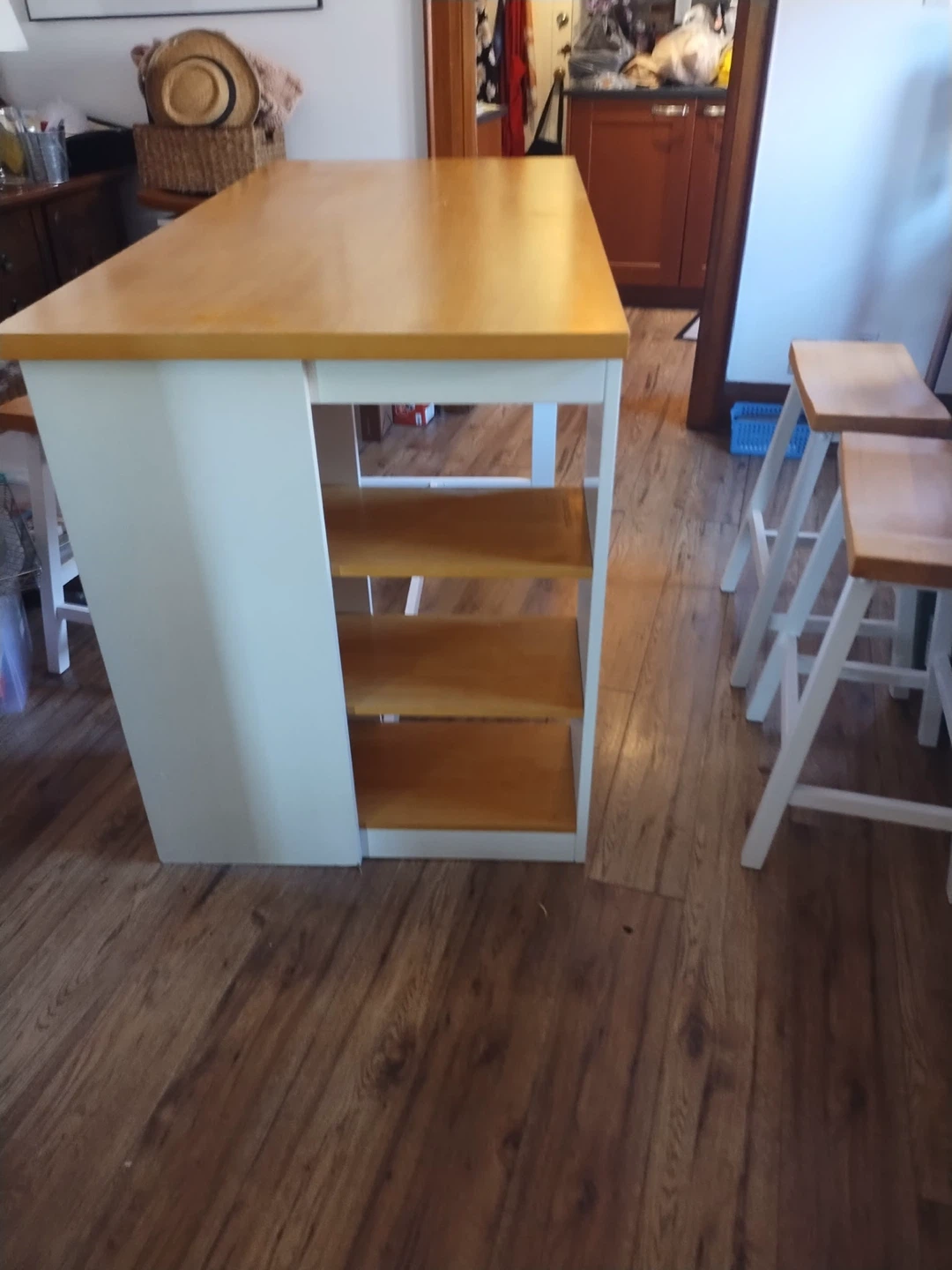 IKEA Kitchen Island with Shelves