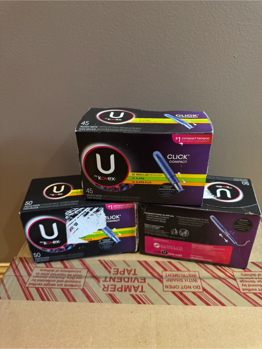 U by Kotex Click Compact Tampons Variety Pack