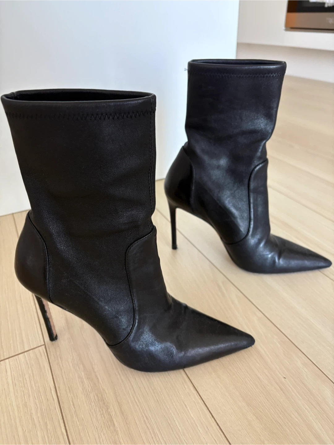 Stuart Weitzman black stiletto boots