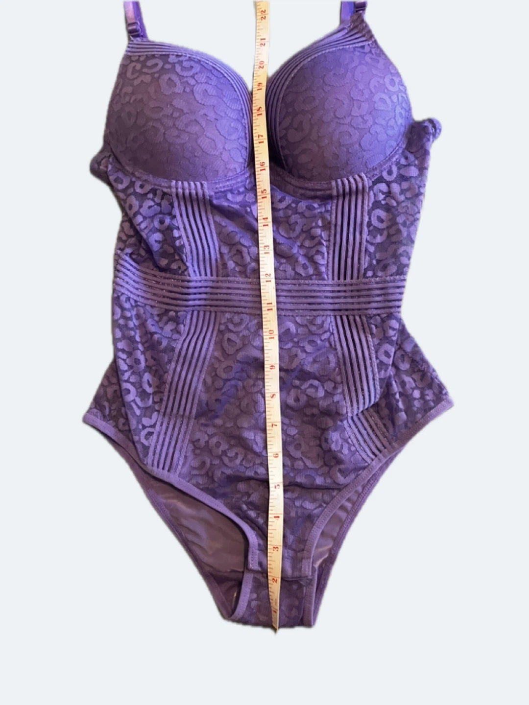 Beautiful Mauve Lace Teddy with Snap Closures